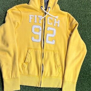 RARE Vintage Y2K Abercrombie & Fitch Yellow 92 Hoodie XXL